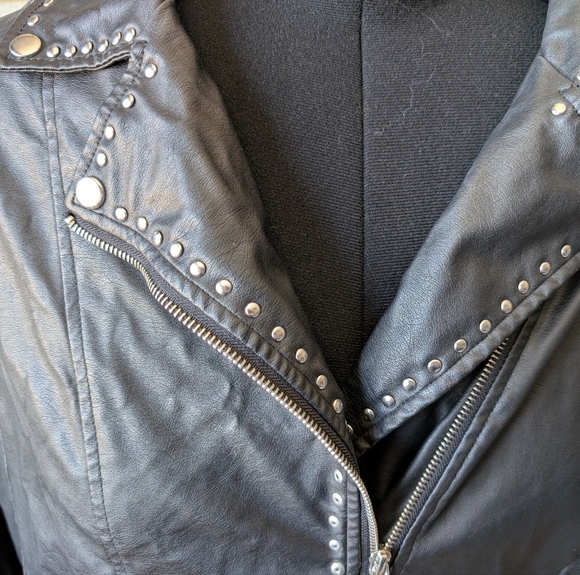 Studded Pleather Jacket - Picture 2 of 4